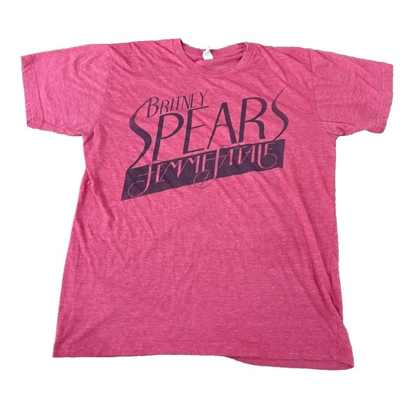 Britney Spears Tops - Britney Spears Femme Fatale 2011 Tour T Shirt Womens M Red Graphic Tee